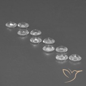 7.27 ct natürliche Weiß Zirkon-Edelsteine, Oval, VVS-VS