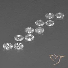 7.33 ct natürliche Weiß Zirkon-Edelsteine, Oval, VVS-VS