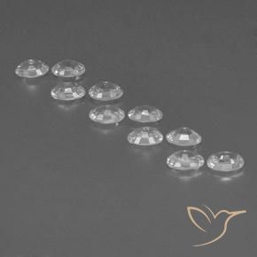 7.51 ct natürliche Weiß Zirkon-Edelsteine, Oval, VVS-VS