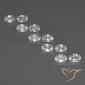 7.35ctw Natürlicher Weiß Zirkon, Oval, VVS-VS