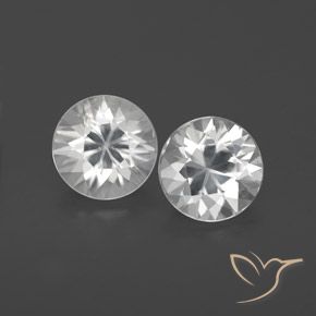 2.28ctw Natürlicher Weiß Zirkon, Runden, VVS-VS