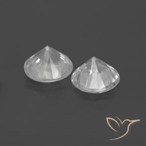 2.28 ct natürliche Weiß Zirkon-Edelsteine, Runden, VVS-VS