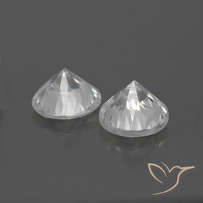 2.27 ct natürliche Weiß Zirkon-Edelsteine, Runden, VVS-VS