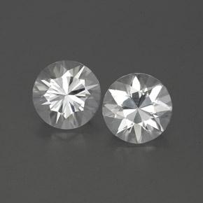 2,37 ct natürliche weißer Zirkon-Edelsteine, Rundschliff, VVS