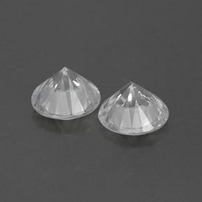 2,37 ct natürliche weißer Zirkon-Edelsteine, Rundschliff, VVS