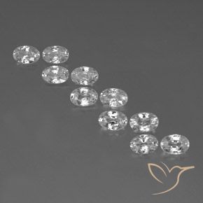 7.06ctw Natürlicher Weiß Zirkon, Oval, VVS-VS