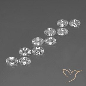 7.06 ct natürliche Weiß Zirkon-Edelsteine, Oval, VVS-VS