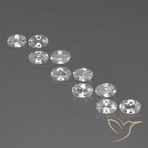 7.21ctw Natürlicher Weiß Zirkon, Oval, VVS-VS
