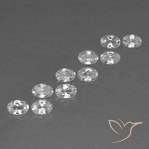 7.21 ct natürliche Weiß Zirkon-Edelsteine, Oval, VVS-VS