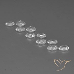 7.21 ct natürliche Weiß Zirkon-Edelsteine, Oval, VVS-VS