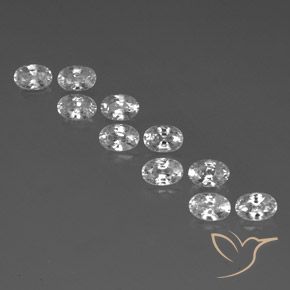 7.90ctw Natürlicher Weiß Zirkon, Oval, VVS-VS
