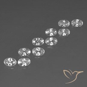 7.90 ct natürliche Weiß Zirkon-Edelsteine, Oval, VVS-VS