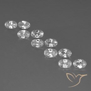 7.39ctw Natürlicher Weiß Zirkon, Oval, VVS-VS