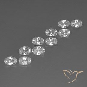 7.39 ct natürliche Weiß Zirkon-Edelsteine, Oval, VVS-VS