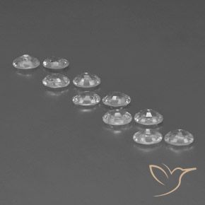 7.39 ct natürliche Weiß Zirkon-Edelsteine, Oval, VVS-VS
