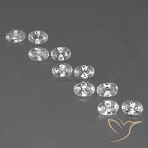 8.14ctw Natürlicher Weiß Zirkon, Oval, VVS-VS
