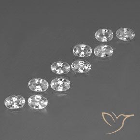 8.14 ct natürliche Weiß Zirkon-Edelsteine, Oval, VVS-VS