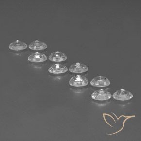 8.14 ct natürliche Weiß Zirkon-Edelsteine, Oval, VVS-VS
