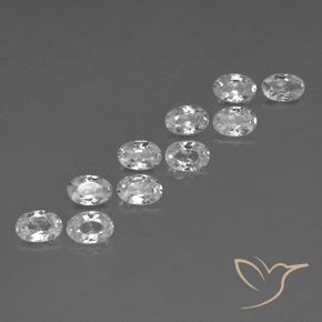 6.95 ct natürliche Weiß Zirkon-Edelsteine, Oval, VVS-VS