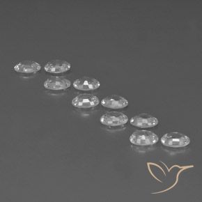 6.95 ct natürliche Weiß Zirkon-Edelsteine, Oval, VVS-VS