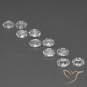 6.80ctw Natürlicher Weiß Zirkon, Oval, VVS-VS