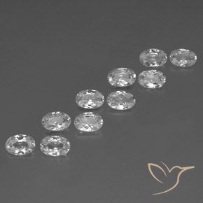 6.80 ct natürliche Weiß Zirkon-Edelsteine, Oval, VVS-VS