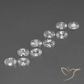 7.41 ct natürliche Weiß Zirkon-Edelsteine, Oval, VVS-VS