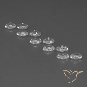 7.41 ct natürliche Weiß Zirkon-Edelsteine, Oval, VVS-VS