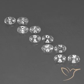 8.09ctw Natürlicher Weiß Zirkon, Oval, VVS-VS