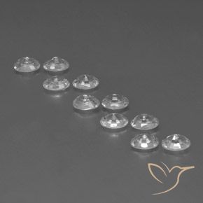 8.09 ct natürliche Weiß Zirkon-Edelsteine, Oval, VVS-VS