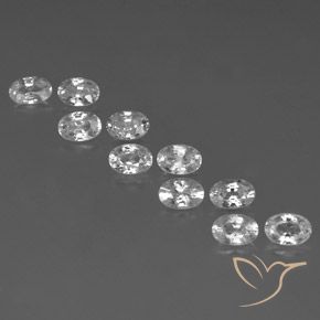 7.58ctw Natürlicher Weiß Zirkon, Oval, VVS-VS