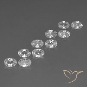 7.58 ct natürliche Weiß Zirkon-Edelsteine, Oval, VVS-VS