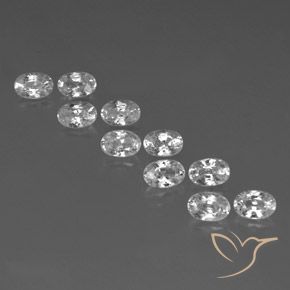 7.67ctw Natürlicher Weiß Zirkon, Oval, VVS-VS