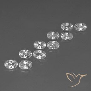 7.67 ct natürliche Weiß Zirkon-Edelsteine, Oval, VVS-VS