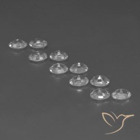 7.67 ct natürliche Weiß Zirkon-Edelsteine, Oval, VVS-VS