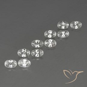 7.78 ct natürliche Weiß Zirkon-Edelsteine, Oval, VVS-VS