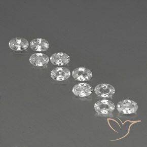 6.94ctw Natürlicher Weiß Zirkon, Oval, VVS-VS