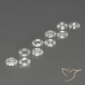 6.94 ct natürliche Weiß Zirkon-Edelsteine, Oval, VVS-VS