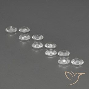6.94 ct natürliche Weiß Zirkon-Edelsteine, Oval, VVS-VS