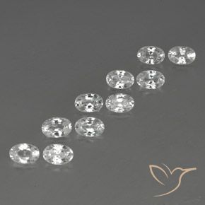 7.75 ct natürliche Weiß Zirkon-Edelsteine, Oval, VVS-VS