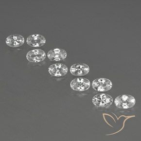 7.80ctw Natürlicher Weiß Zirkon, Oval, VVS-VS