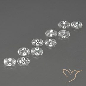7.80 ct natürliche Weiß Zirkon-Edelsteine, Oval, VVS-VS