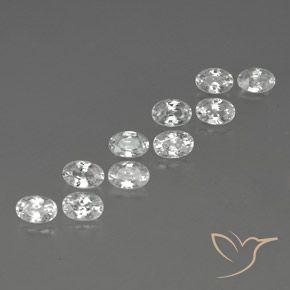 7.85 ct natürliche Weiß Zirkon-Edelsteine, Oval, VVS-VS