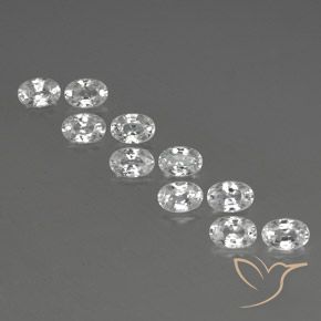 7.91ctw Natürlicher Weiß Zirkon, Oval, VVS-VS