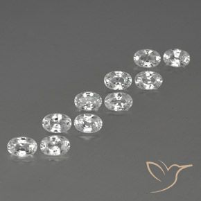 7.91 ct natürliche Weiß Zirkon-Edelsteine, Oval, VVS-VS