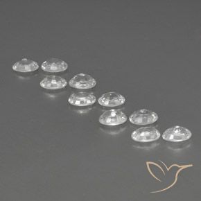 7.91 ct natürliche Weiß Zirkon-Edelsteine, Oval, VVS-VS