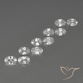 6.93 ct natürliche Weiß Zirkon-Edelsteine, Oval, VVS-VS