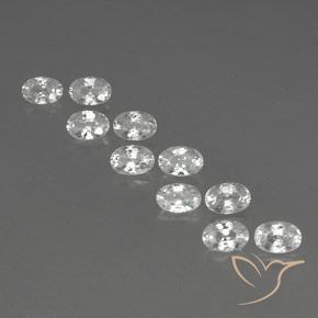 8.12ctw Natürlicher Weiß Zirkon, Oval, VVS-VS