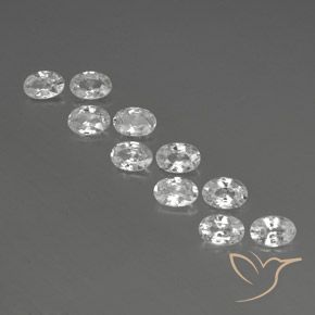 6.66ctw Natürlicher Weiß Zirkon, Oval, VVS-VS