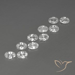 6.66 ct natürliche Weiß Zirkon-Edelsteine, Oval, VVS-VS
